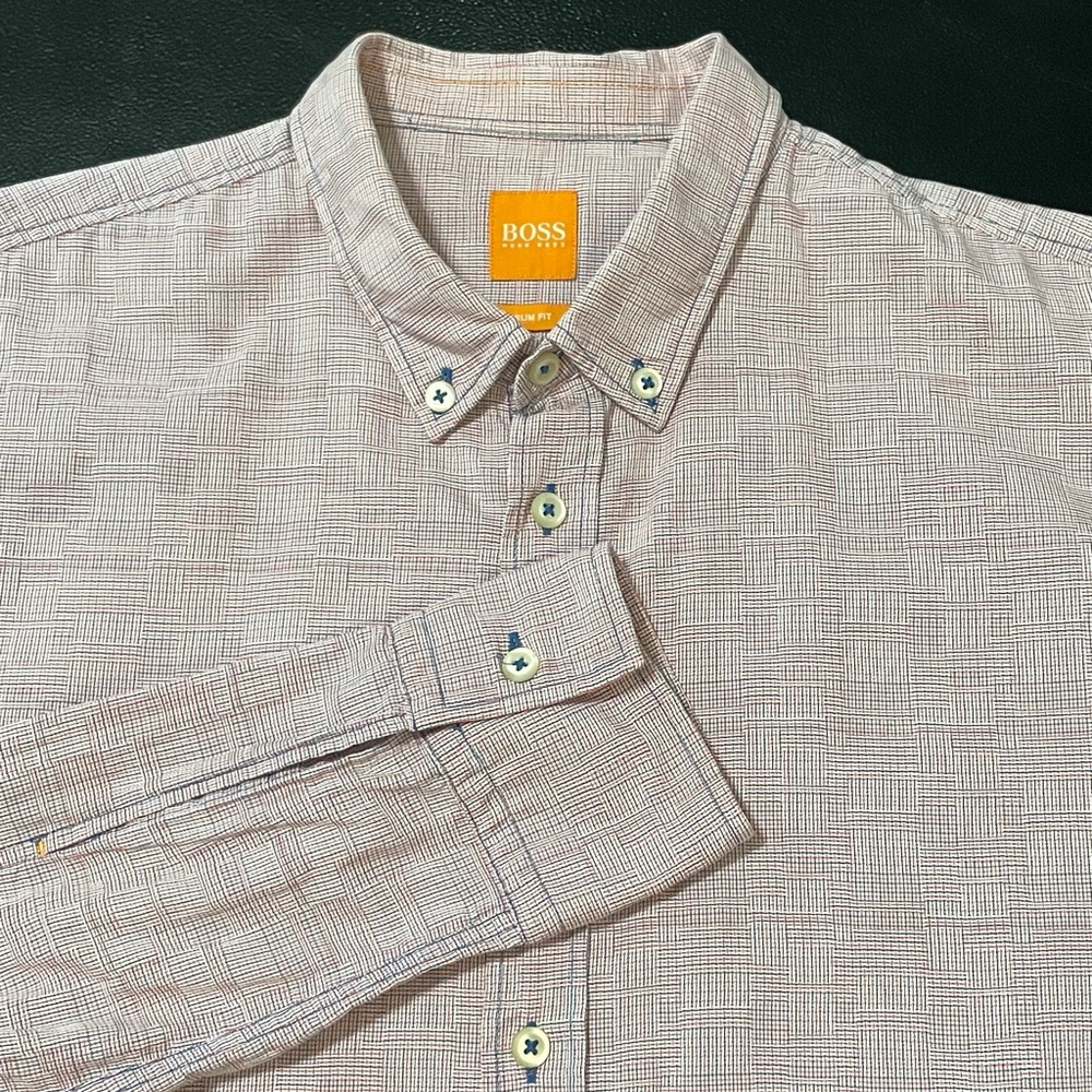 Hugo Boss Slim Fit Red Intertwined Shirt